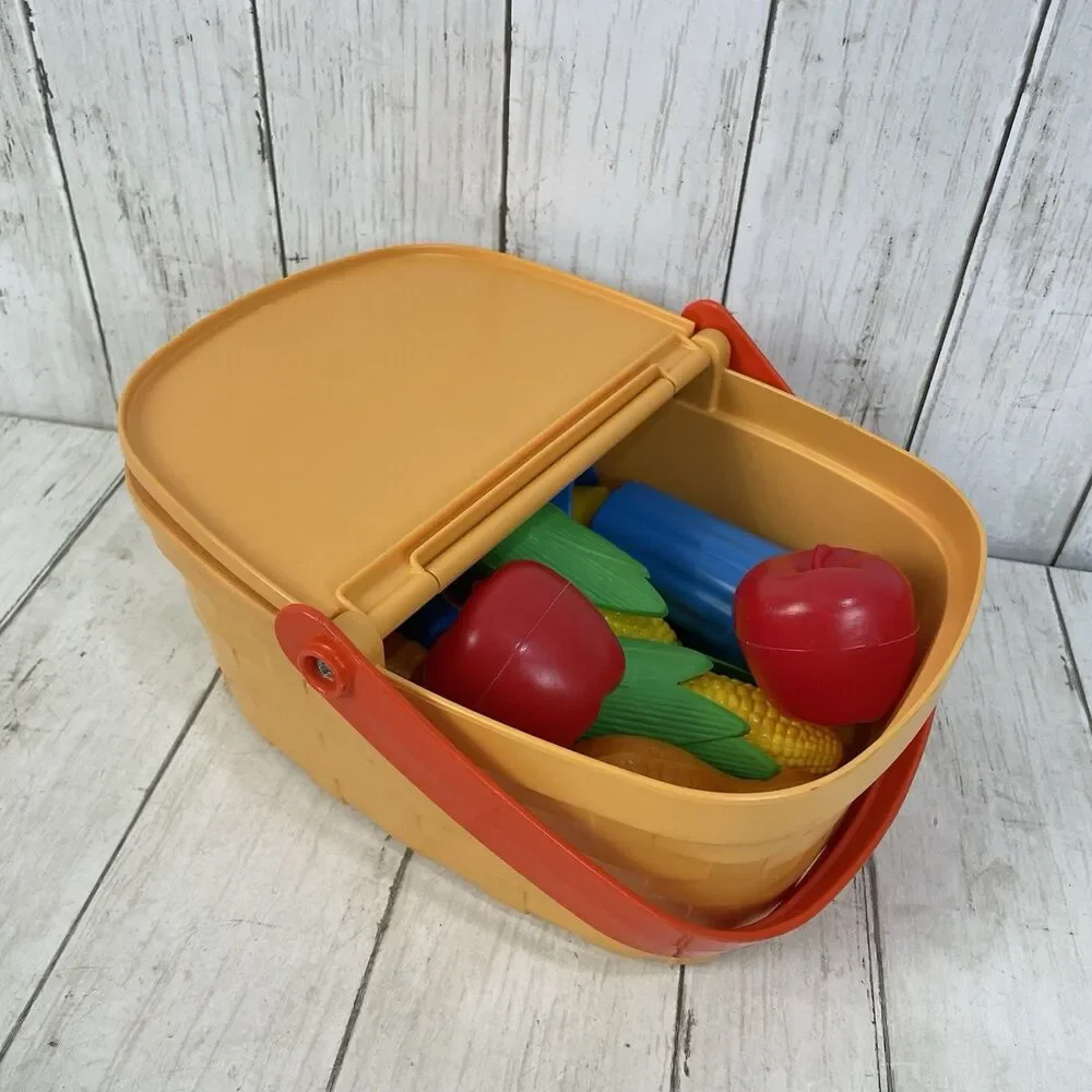 Vintage Fisher Price Fun with Food Picnic Basket - Complete